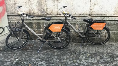 Auch ein dänischer Anbieter stellt seine Leihräder in deutsche Städte - wie hier in München.